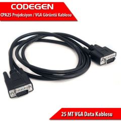 CODEGEN 25m Monitör PC Arası M/M Data Görüntü Kablosu CPA25