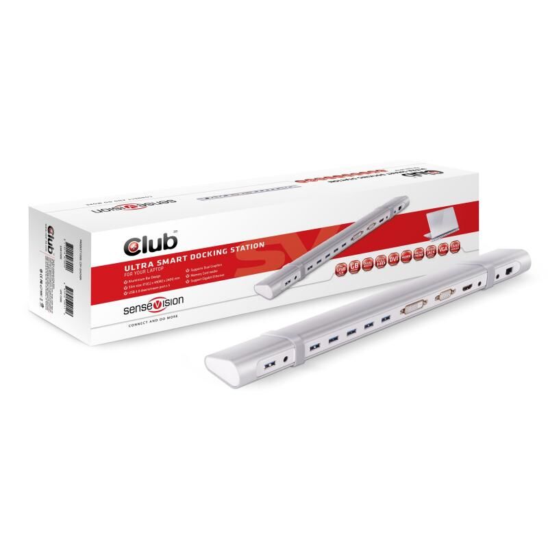 CLUB3D CSV-3242HDA USB3.0, 3D Ultra Akıllı Yerleştirme İstasyonu Çoklayıcı