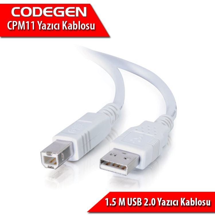 CODEGEN 1.5m USB2.0 Yazıcı Kablosu CPM11