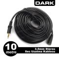 DARK DK-CB-AUEXTL1000 10m Stereo 3.5mm Jak Ses Uzatma Kablosu