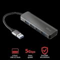 TRUST 23327 Halyx USB 3.2 5 Gbps 4 Portlu Alüminyum Merkez