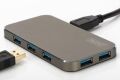 DIGITUS DA-70241 USB3.0 USB Hub 7 Port Alüminyum Koyu Gri Güç Adaptörlü Çoklayıcı