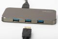 DIGITUS DA-70241 USB3.0 USB Hub 7 Port Alüminyum Koyu Gri Güç Adaptörlü Çoklayıcı