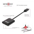 CLUB3D CSV-6200 Çoklu Akışlı Nakil Hub Display Port 1.2 Çift Monitör Çevirici