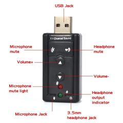 TX USB2.0 7.1 Stereo Ses Efektli Ses Kartı TXACUSC72