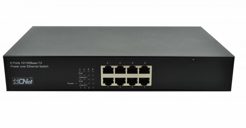 CNET CSH-8008P 10/100Mbps 8xPort Fast Ethernet PoE 110W Switch