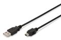 ASSMANN AK-300108-030-S 3mt Type-A Mini B Erkek / USB 2.0 Adaptör Kablosu