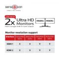 CLUB3D CSV-1474 USB 3.0 Type-A to Dual HDMI 2.0 4K 60Hz External