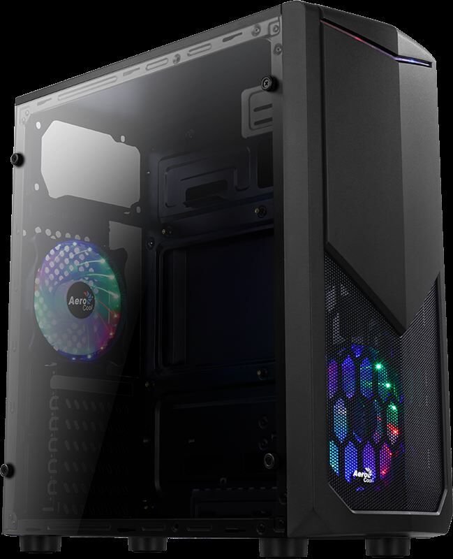 AEROCOOL 600W TOMAHAWK-A AKRİLİK YAN PANEL 2X12 RENKLİ LED FAN USB3.0 ATX KASA AE-TMHWK-A600