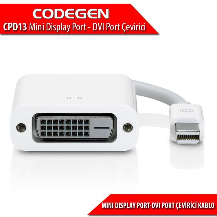 CODEGEN Mini Display Port - DVI Port Çevirici Kablo Adaptör CPD13