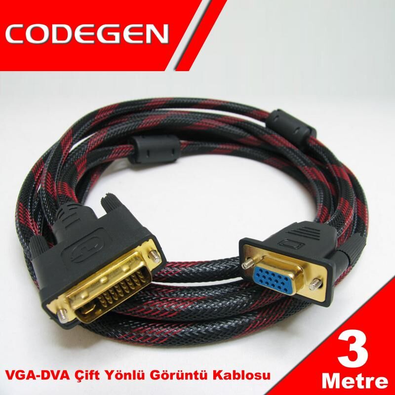 CODEGEN 3M DVI/VGA M/F Çevirici Kablo CPD19