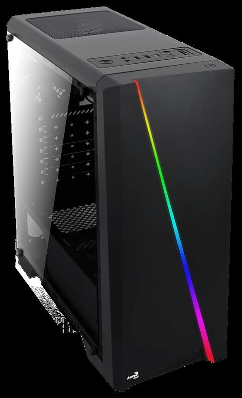 AEROCOOL 750W Powerlı 80+ Akrilik Pencereli RGB Midi Tower Siyah Kasa AE-CYLN-750