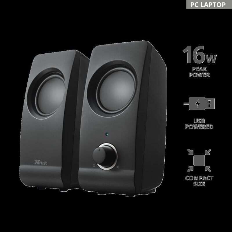 TRUST 17595 REMO 2.0 USB 16W Siyah Hoparlör Seti