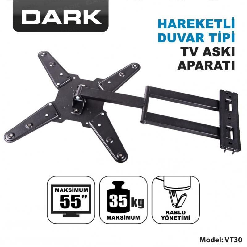 DARK 23''-55'' Hareketli Duvar TV Askı Aparatı DK-AC-VT30