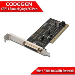 CODEGEN 1 Port Paralel Çıkışlı Windows 7 64 Bit Destekli PCI Kart CPP13
