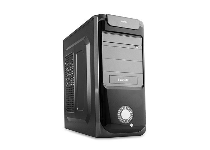 EVEREST 250W Powerlı Penceresiz Midi Tower Siyah Kasa 3019A