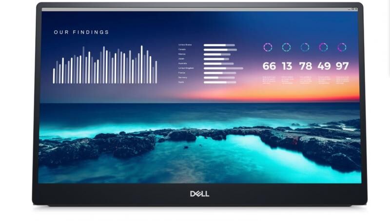 DELL P1424H 14 Portable 1920x1080 6ms VGA DP USB-C Siyah LED Monitör