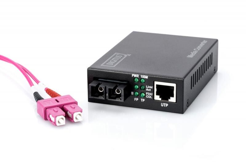 DIGITUS DN-82020-1 Media/Rate Converter, 10/100TX - 100FX (Multimode 2 km, SC)