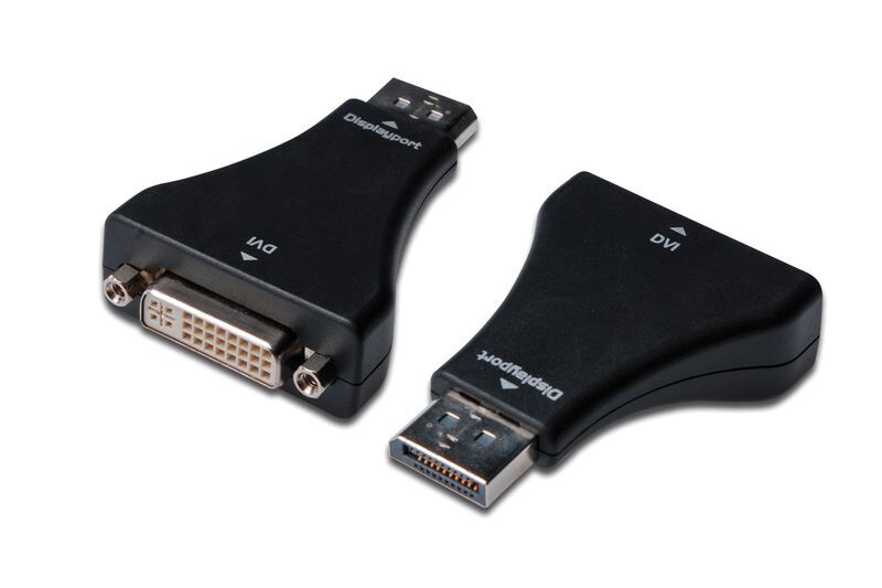 ASSMANN AK-340603-000-S DisplayPort adaptör, DP - DVI-I(24-5) Erkek/Dişi, kenetlenmeli, CE, syh