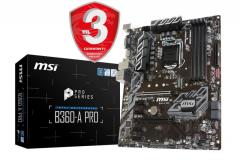 MSI Intel B360 1151 DDR4 2666MHz DVI,DP Anakart B360-A-PRO