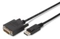 DIGITUS AK-340301-020-S DisplayPort Adaptör Kablosu, DP - DVI (24+1) M/M, 2,0 m/kilitli, DP 1.1a
