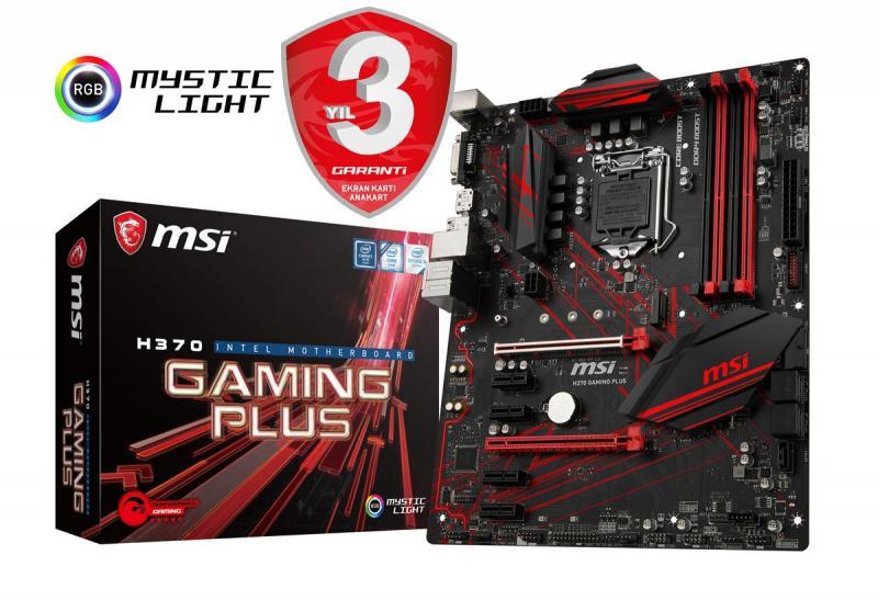 MSI Intel H370 1151 DDR4 2666MHz DVI,DP Gaming Anakart H370-GAMING-PLUS