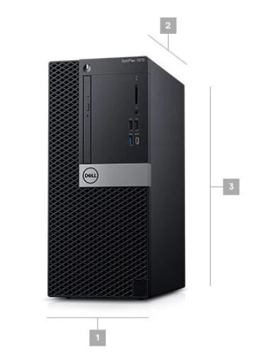 DELL N003O7070MT OptiPlex 7070 MT Ci5-9500 3,00 GHz 8GB 1TB HDD Win10 Pro
