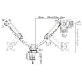 DARK DK-AC-VM28 2x 13''-27'' Monitör Destekli Amortisörlü Monitör,TV Kolu