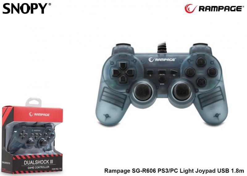 RAMPAGE PS3/PC Light Joypad USB 1.8m SG-R606