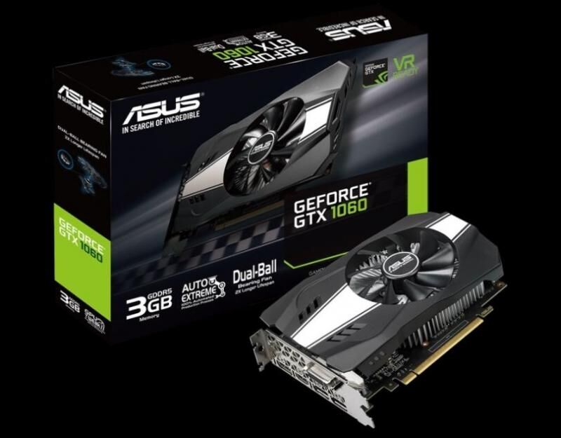ASUS GTX1060 3GB 192B GDDR5 DVI-D,HDMI,DP Nvidia Ekran Kartı PH-GTX1060-3G