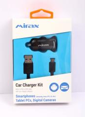 MIRAX Micro USB Bağlantılı Siyah Araç Şarj Kiti SCT-1210