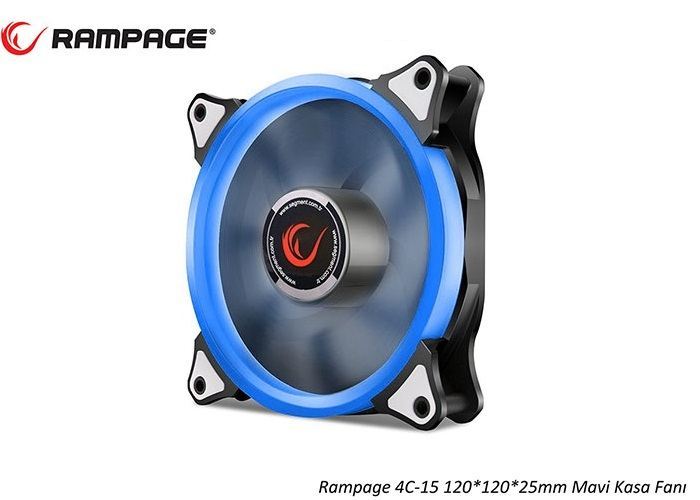RAMPAGE 120*120*25mm Mavi Kasa Fanı 4C-15-MAVI