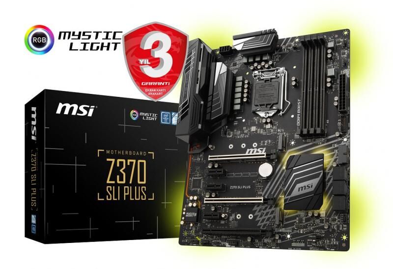 MSI Intel Z370 1151 DDR4 4000MHz HDMI,DVI Anakart MSI-Z370-SLI-PLUS