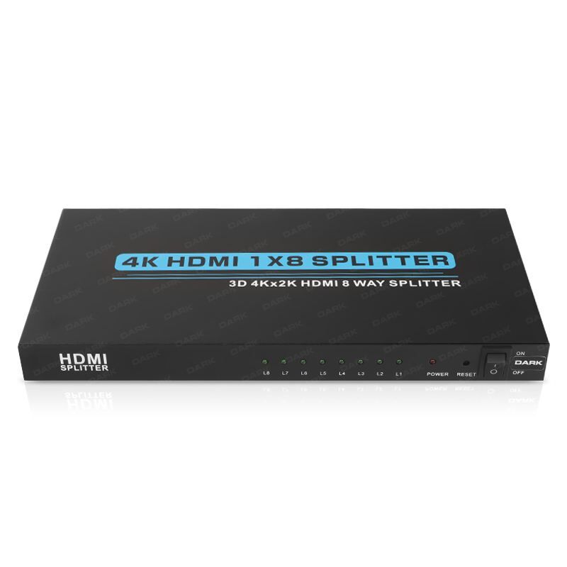 DARK DK-HD-SP8X1 FHD 1 Giriş 8 Çıkışlı HDMI Splitter Sinyal Çoğaltıcı Çoklayıcı