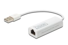 DIGITUS DN-10050-1 USB 2.0 - Hızlı Ethernet Adaptörü, 1 RJ 45, USB-A Erkek, 10/100MBIT, XP,