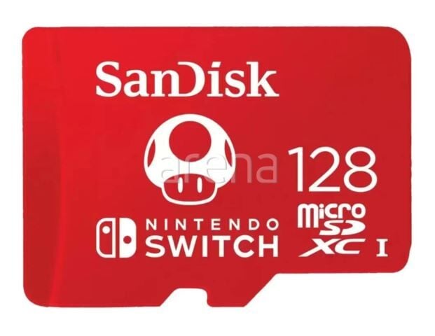 SANDISK SDSQXAO-128G-GN3ZN 128GB Nintendo Mario SDXC 100MB/s MicroSD Card