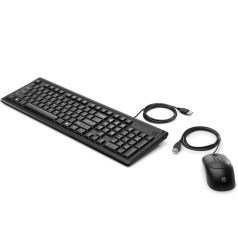 HP 160 Kablolu Klavye  Mouse Set Siyah 6HD76AA