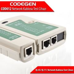 CODEGEN COD012 RJ-45/ RJ-11/ Network Kablosu Test Cihazı (Pil Dahil)