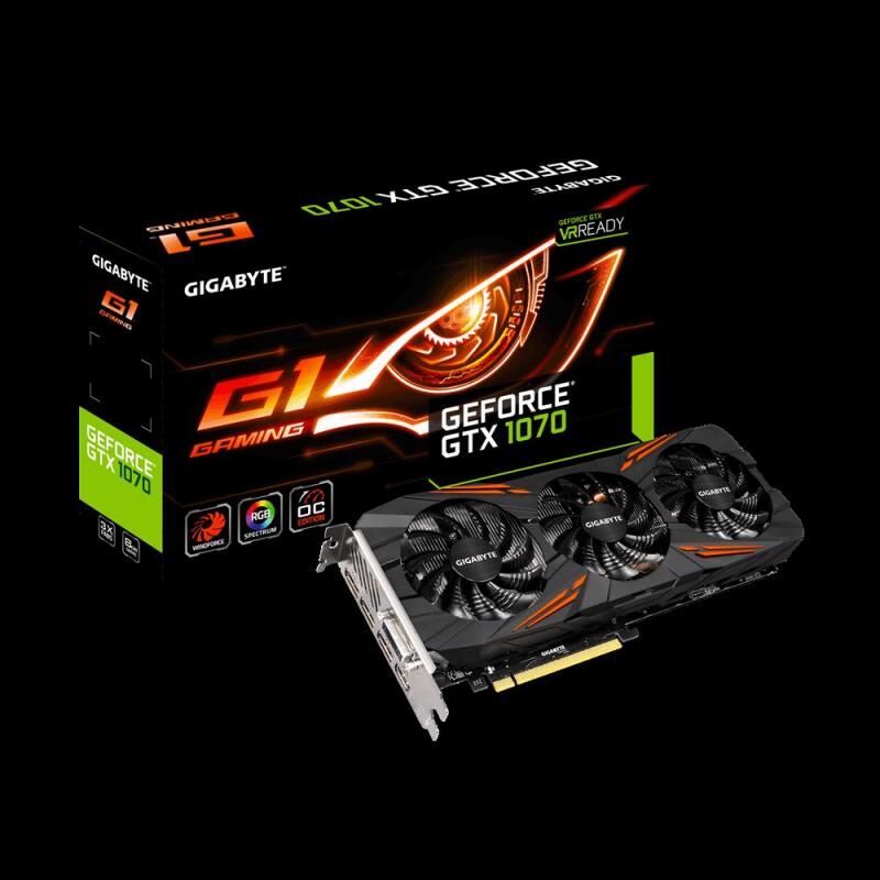 GIGABYTE GTX1070 8GB 256B GDDR5 DVID/HDMI/DP Nvidia Gaming Ekran Kartı