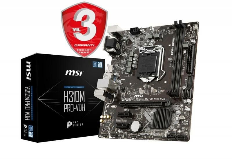 MSI Intel H310 1151 DDR4 2666MHz VGA/DVI/HDMI Anakart