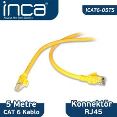INCA CAT6 5 METRE SARI KABLO ICAT6-05TS