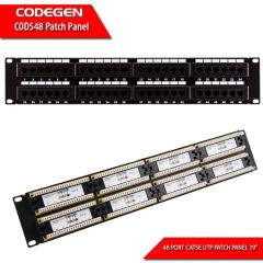 CODEGEN Cat-5E 19'' 48Port UTP 1U Patch Panel COD548