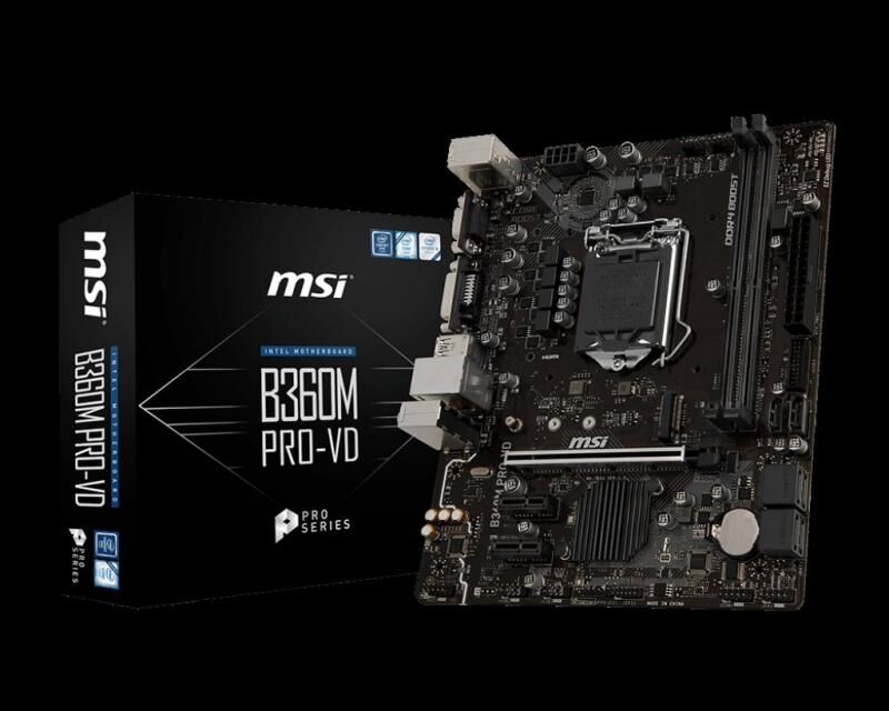 MSI Intel B360 1151 DDR4 2666MHz VGA,DVI-D Anakart B360MPROVD