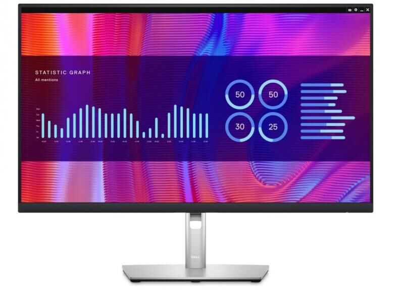 DELL P2723DE 27'' IPS 2560X1440 8MS DP HDMI  DP USB-C Siyah LED Monitör