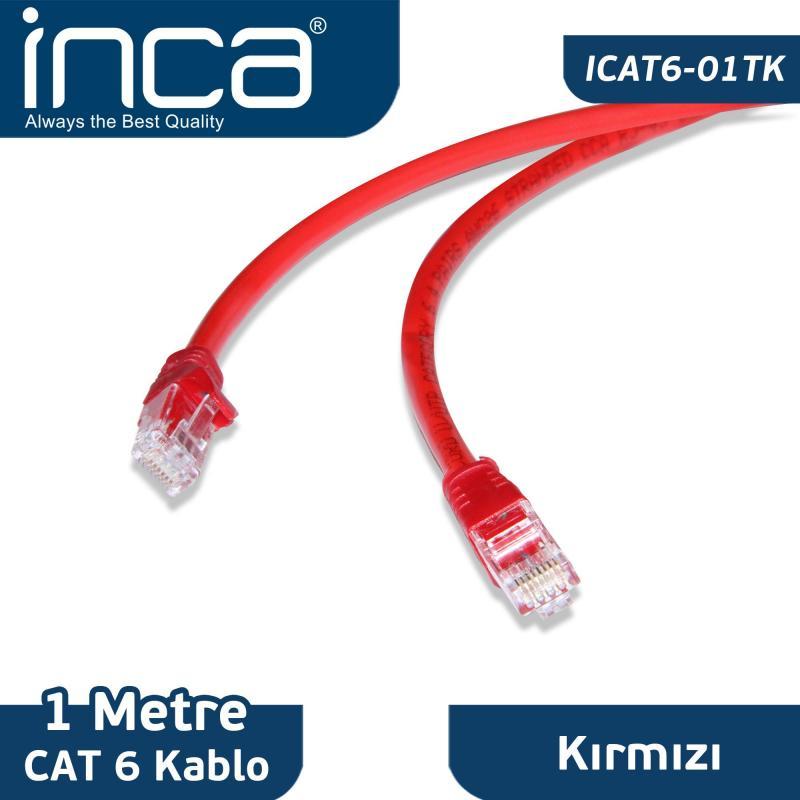 INCA Cat6 1 Metre Kırmızı Network Kablosu ICAT6-01TK