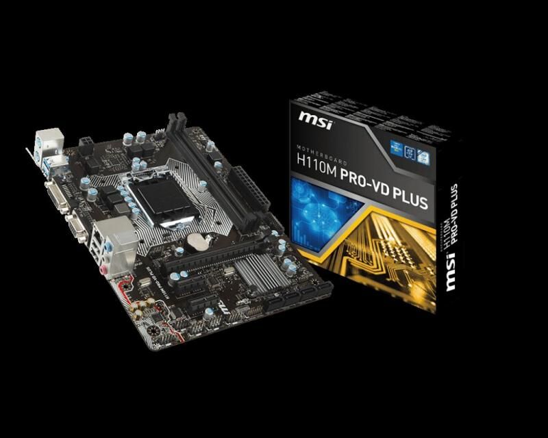 MSI Intel H110 1151 DDR4 2133MHz DVI Anakart H110M-PRO-VD-PLUS