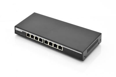 DIGITUS DN-95340 10/100/1000Mbps 8xPort Gigabit Desktop Switch 135W PoE Power