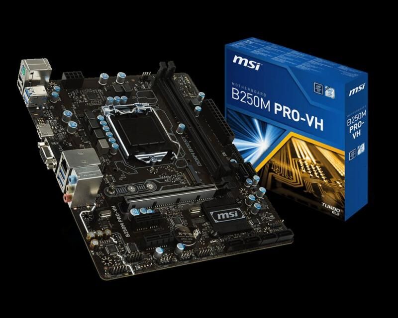 MSI Intel B250 1151 DDR4 2400MHz VGA,HDMI Anakart B250MPROVH