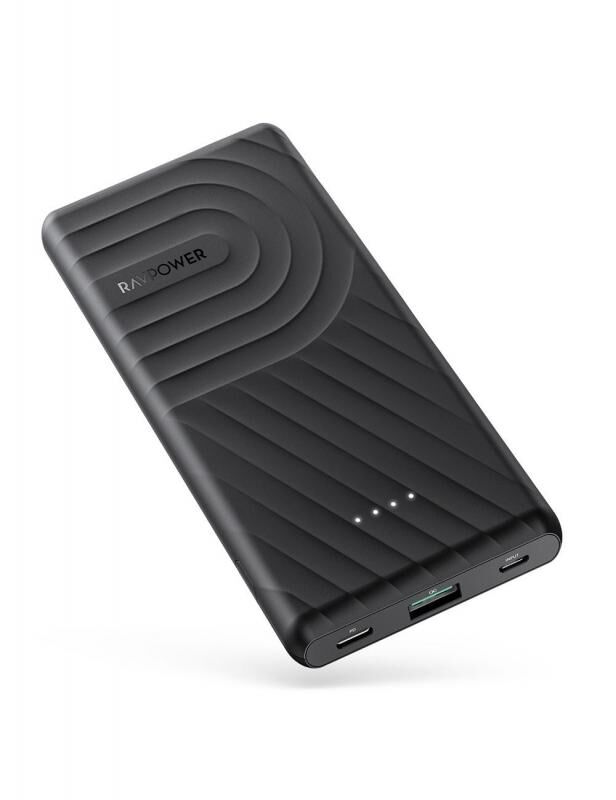 RAVPOWER RP-PB195 10000mAh SB Portable Charger-Black