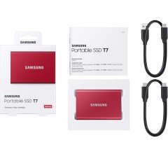 Samsung T7 500GB Usb3.2 Gen2 Kırmızı